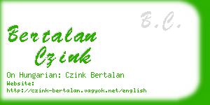 bertalan czink business card